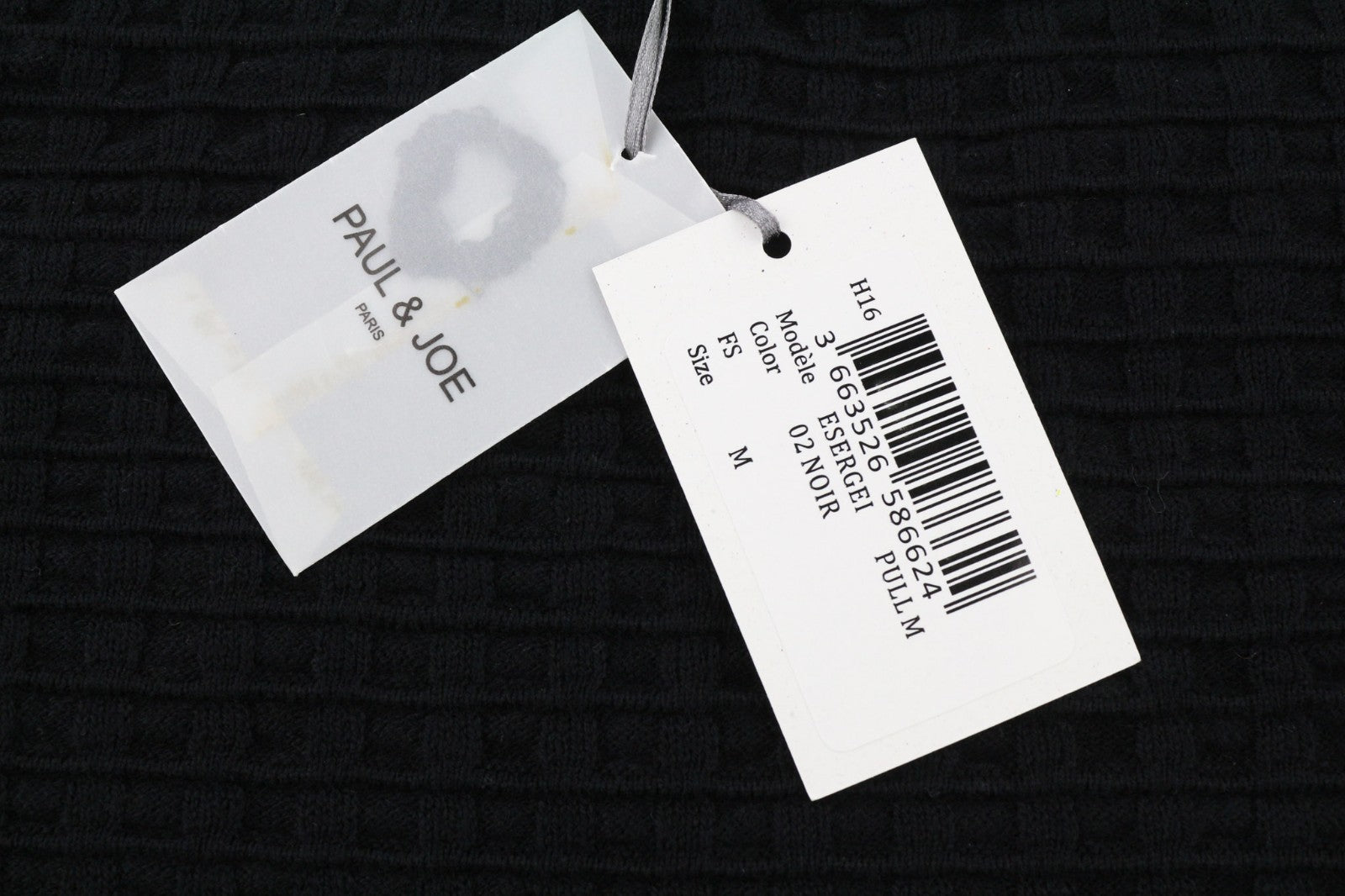 PAUL & JOE Men's M Black Round Neck Cotton Wool Long Sleeve Casual Sweatshirt