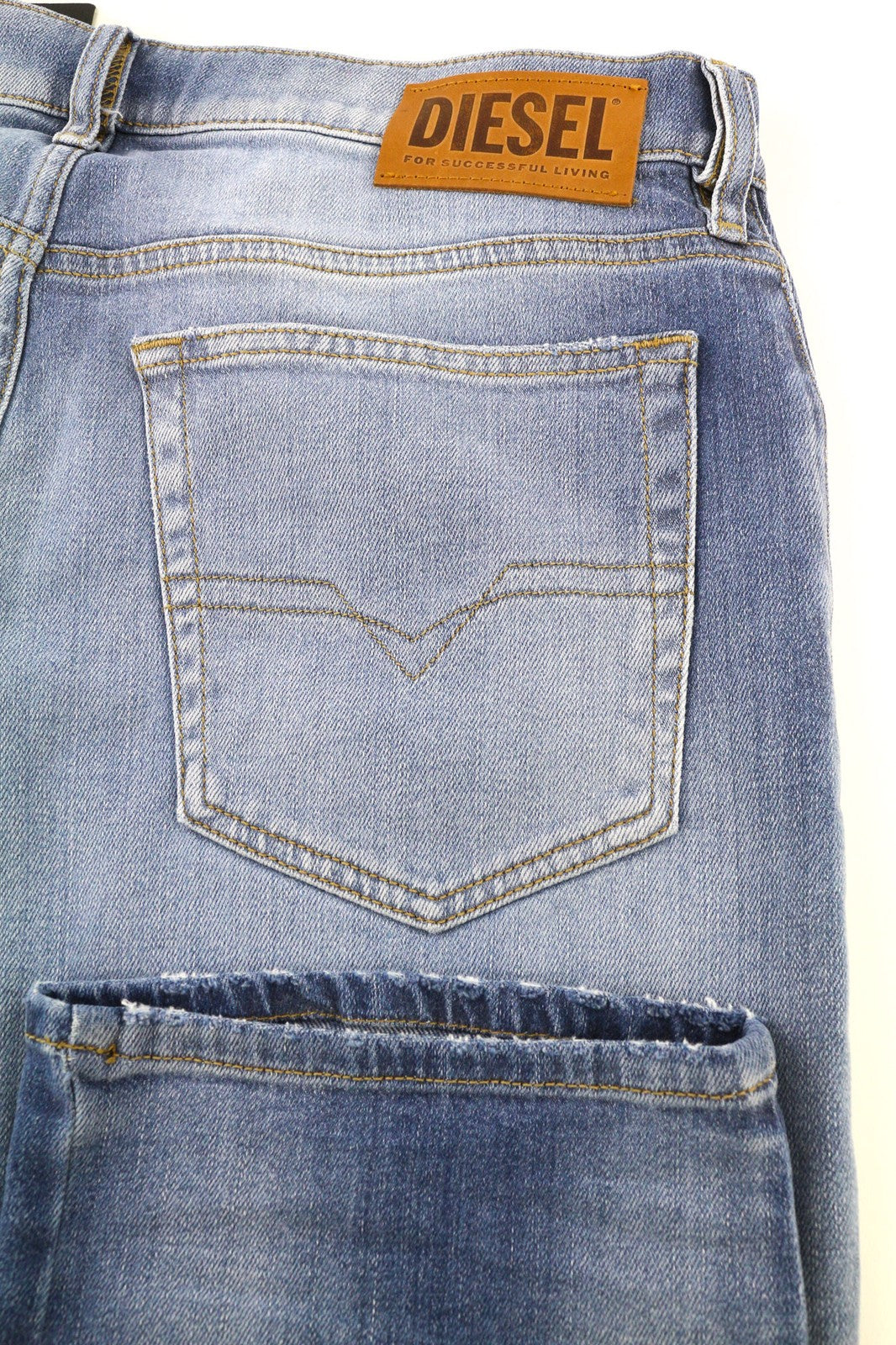 DIESEL D-Mihtry 009NF vyriški džinsai W32/L30 mėlyni, tiesūs, tamprūs, sagomis 