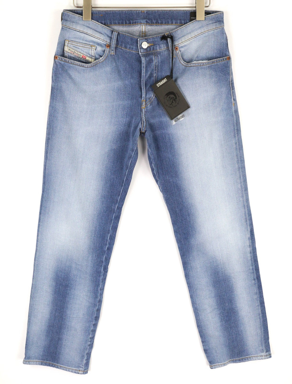 DIESEL D-Mihtry 009NF Men's Jeans W31/L30 Blue Straight Fit Stretch Button