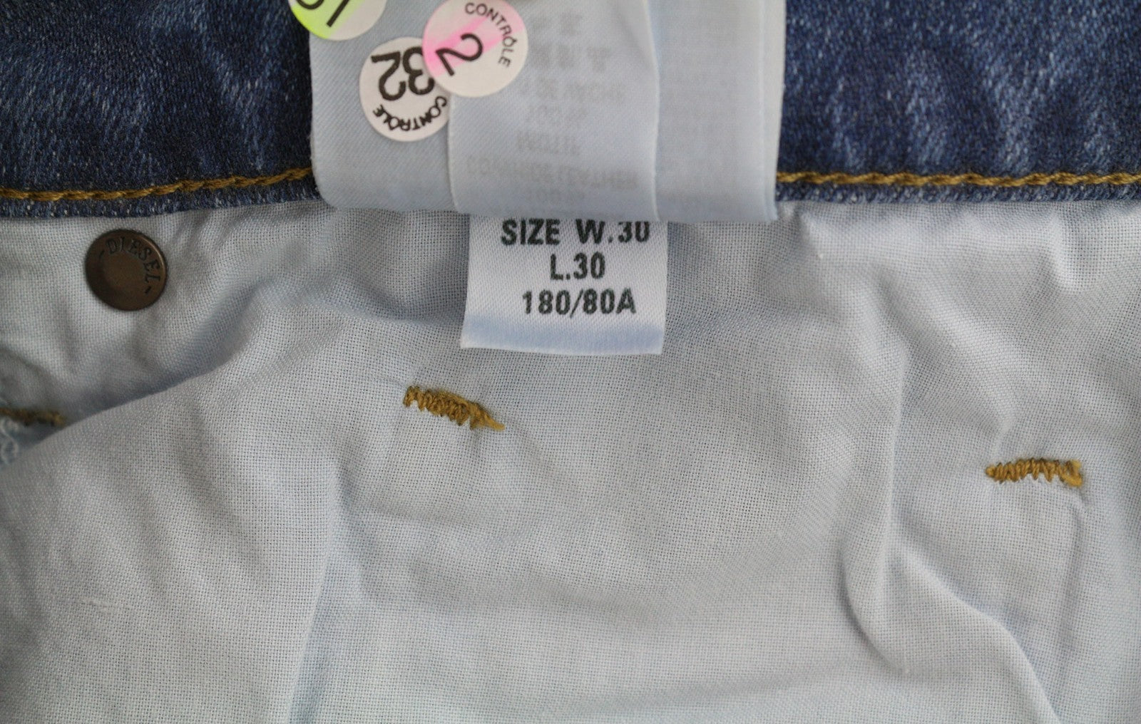 DIESEL D-Mihtry 009NF Men's Jeans W30/L30 Blue Straight Fit Stretch Button