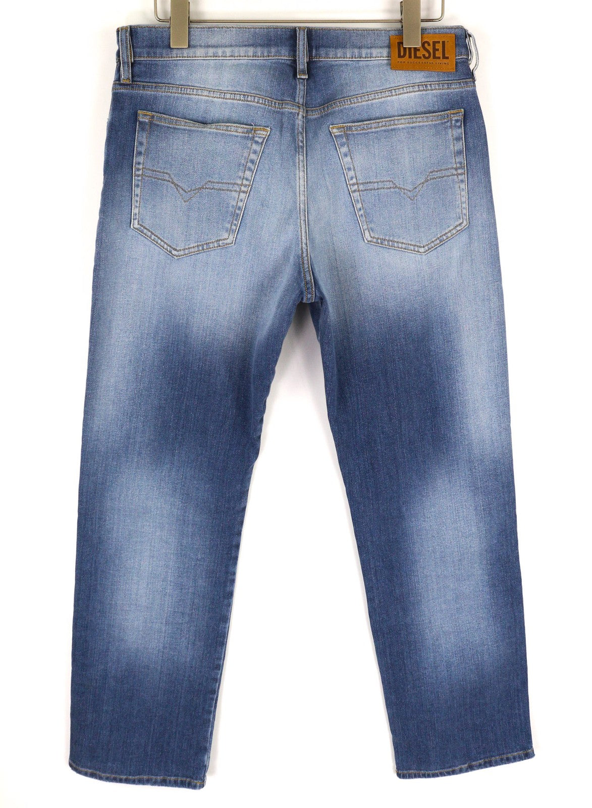 DIESEL D-Mihtry 009NF Men's Jeans W34/L30 Blue Straight Fit Stretch Button