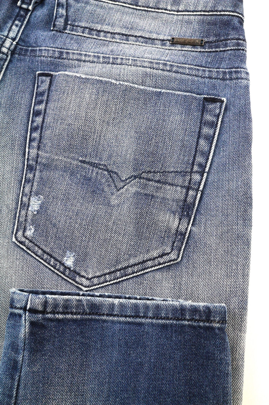 DIESEL D-Bazer 084DD Men's Jeans W29/L34 Blue Tapered Stretch Distressed