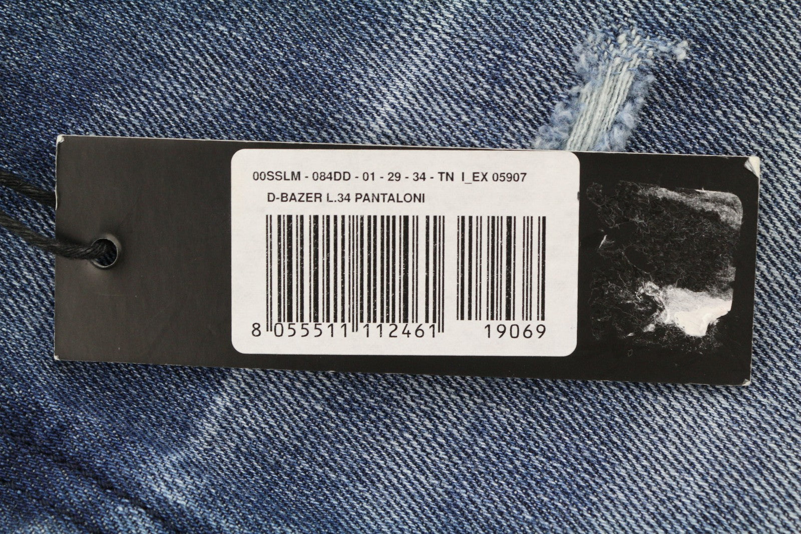 DIESEL D-Bazer 084DD Men's Jeans W29/L34 Blue Tapered Stretch Distressed