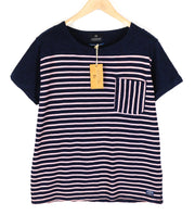 SCOTCH & SODA Ams Blauw Men's ~L Navy Striped Short Sleeve Casual Tee