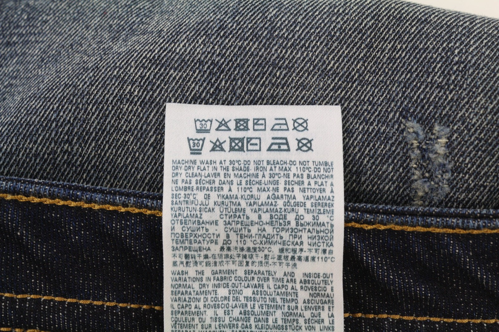 DIESEL Thommer-X 0096U Men's Jeans W38/L32 Blue Washed Slim Distress Zip Fit