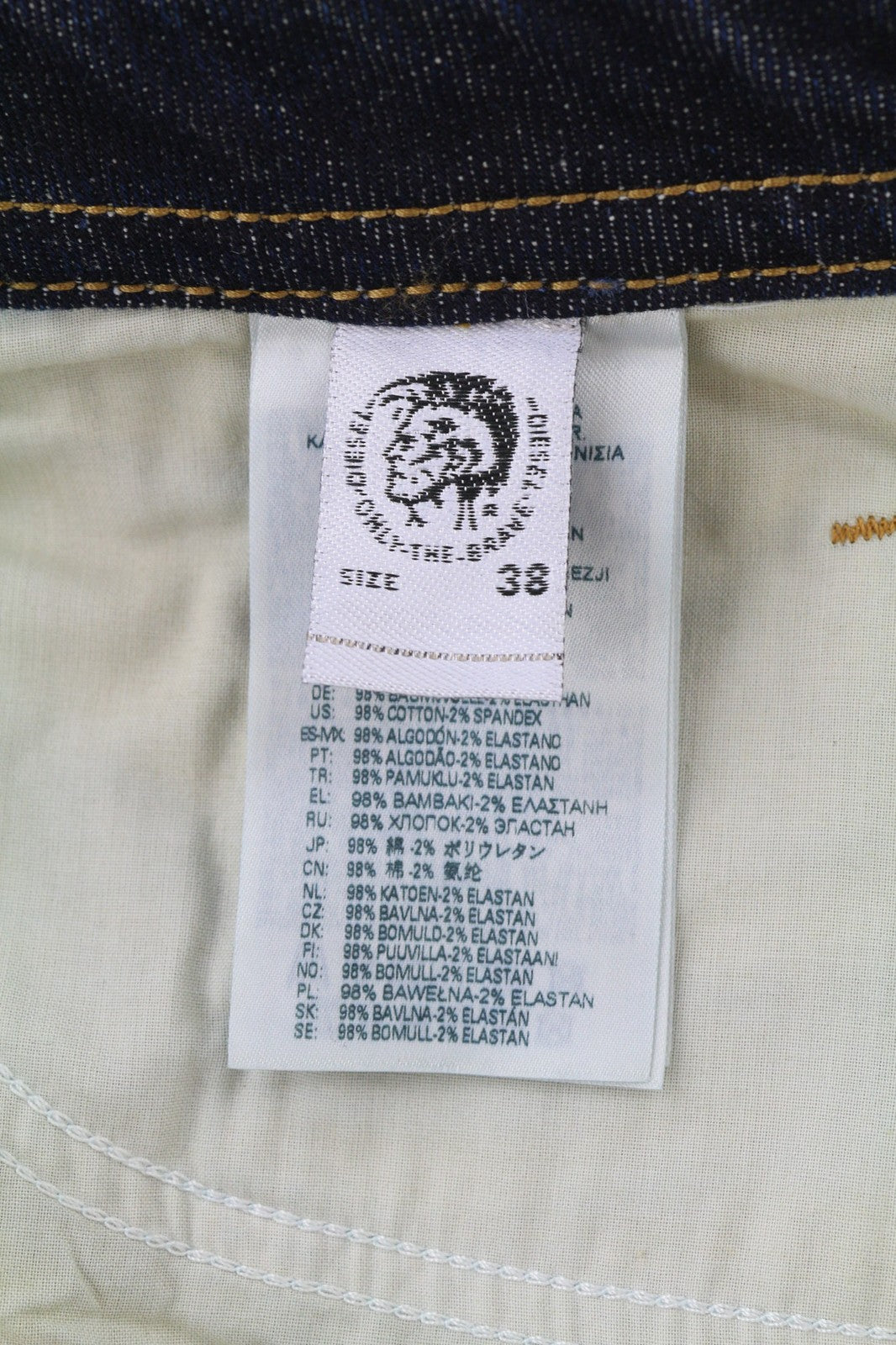 DIESEL Thommer-X 0096U Men's Jeans W38/L32 Blue Washed Slim Distress Zip Fit