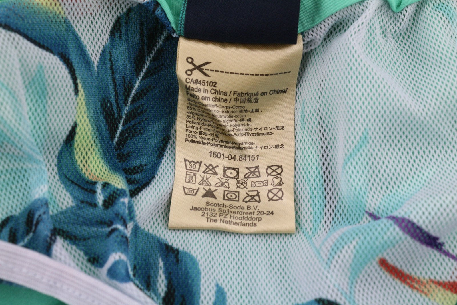 „SCOTCH &amp; SODA Ams Couture“ vyriškos žalios, mėlynos, raišteliu užtraukiamos maudymosi glaudės S dydžio 