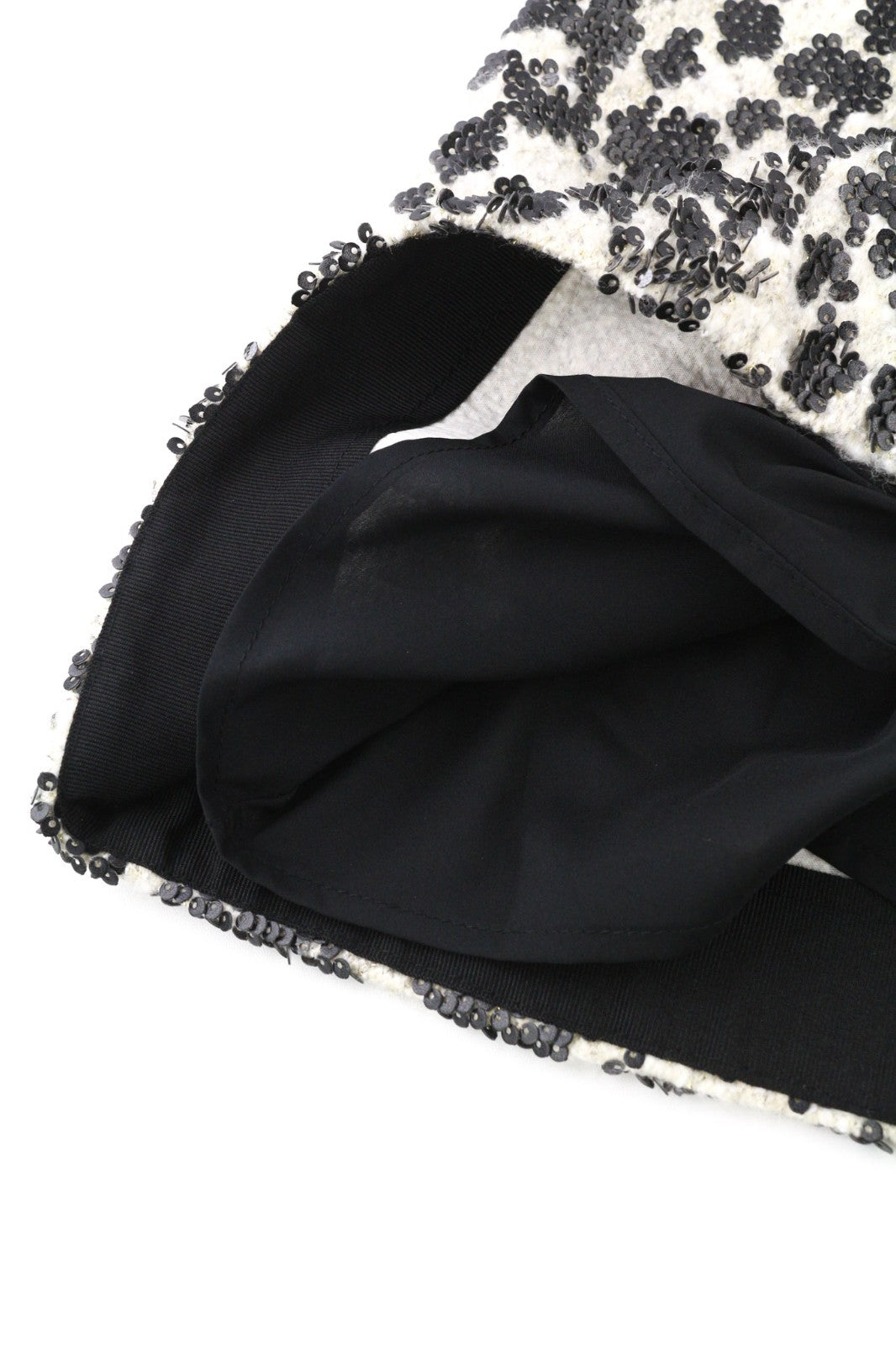 TRUSSARDI JEANS Women's 40 White Pleated Lined Sequin Balloon Mini Skirt