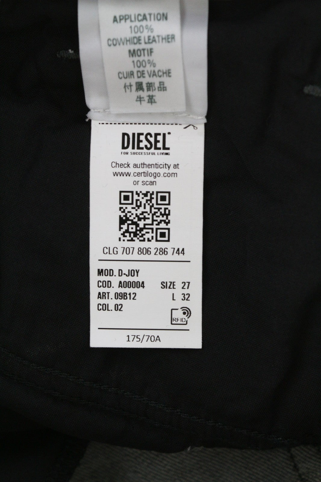 DIESEL D-Joy 09B12 Women's Jeans W27/L32 Blue Washed Slim Regular Stretch