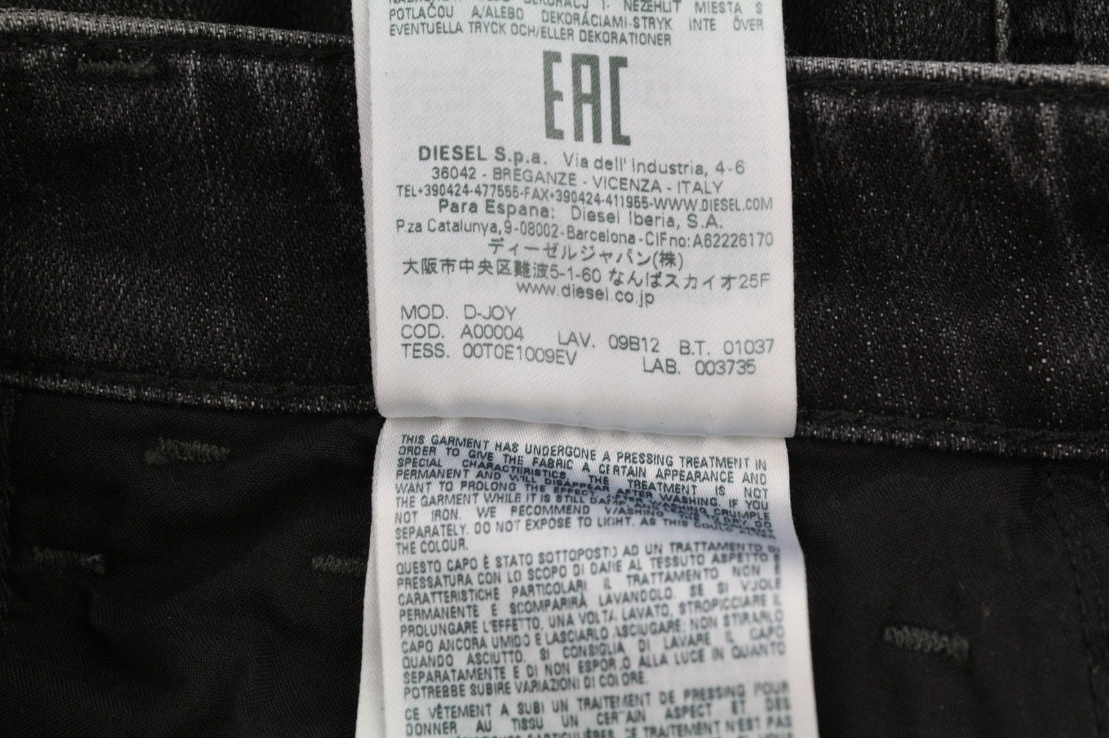 DIESEL D-Joy 09B12 Women's Jeans W26/L32 Blue Slim Fit Washed Logo Stretch