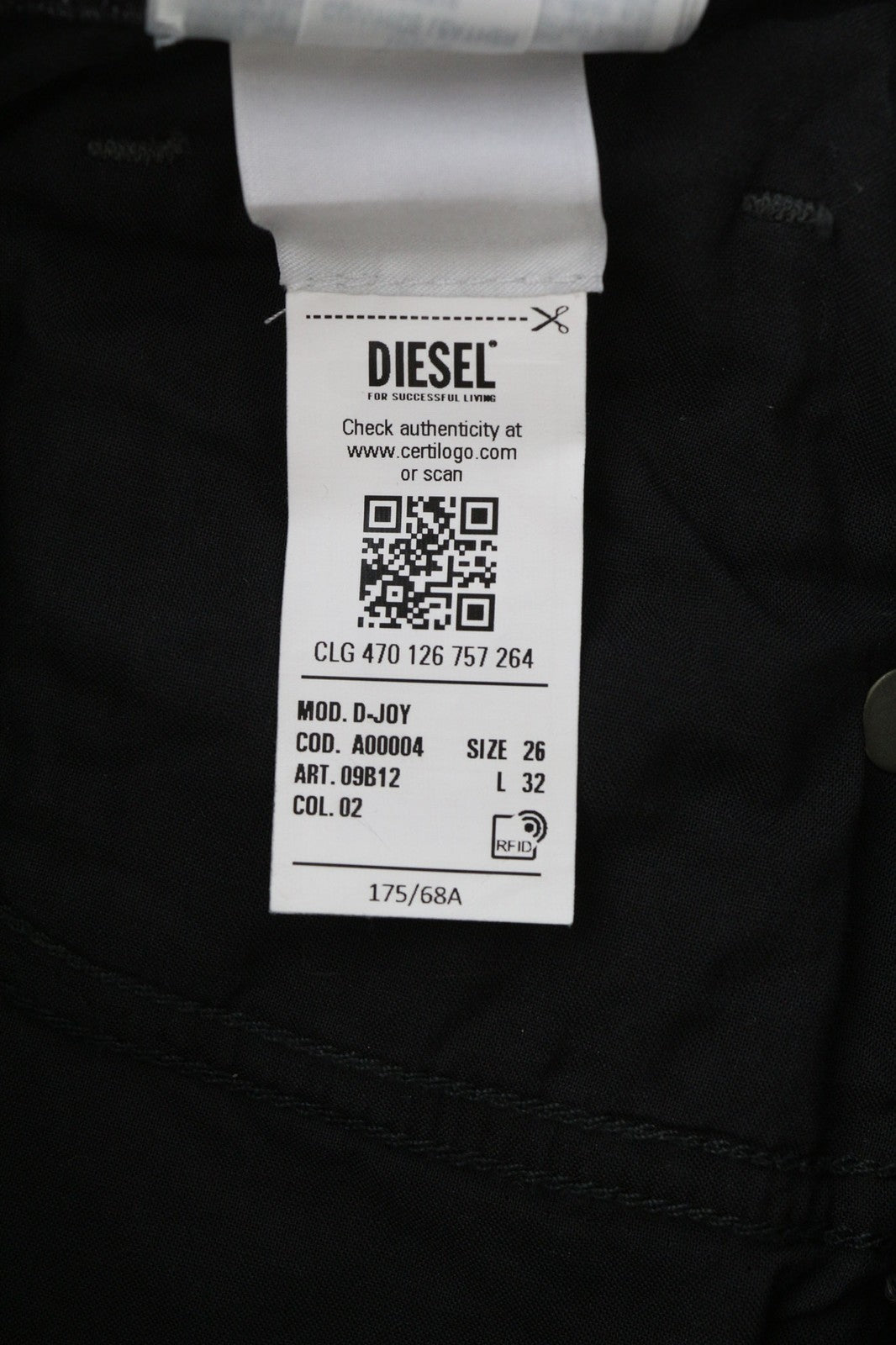 DIESEL D-Joy 09B12 Women's Jeans W26/L32 Blue Slim Fit Washed Logo Stretch