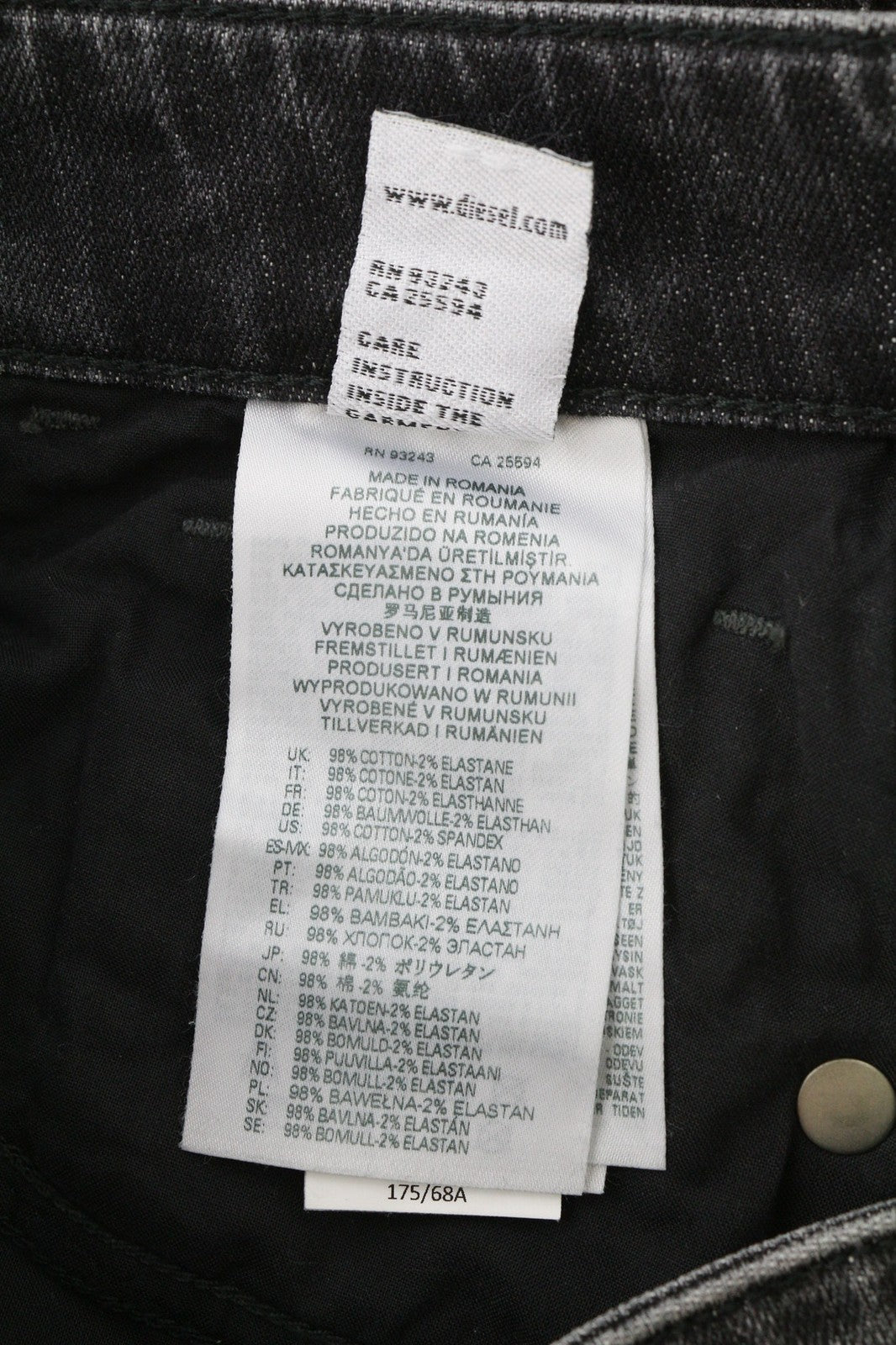 DIESEL D-Joy 09B12 Women's Jeans W26/L32 Blue Slim Fit Washed Logo Stretch