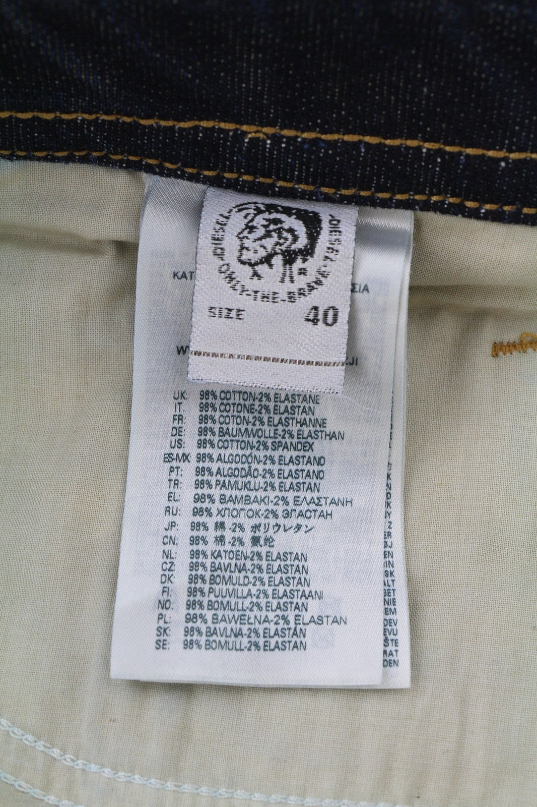 DIESEL Thommer-X 0096U vyriški džinsai W40/L32 tamsiai mėlyni, aptempti, su užtrauktuku 