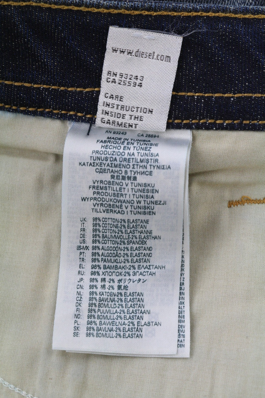 DIESEL Thommer-X 0096U vyriški džinsai W40/L32 tamsiai mėlyni, aptempti, su užtrauktuku 