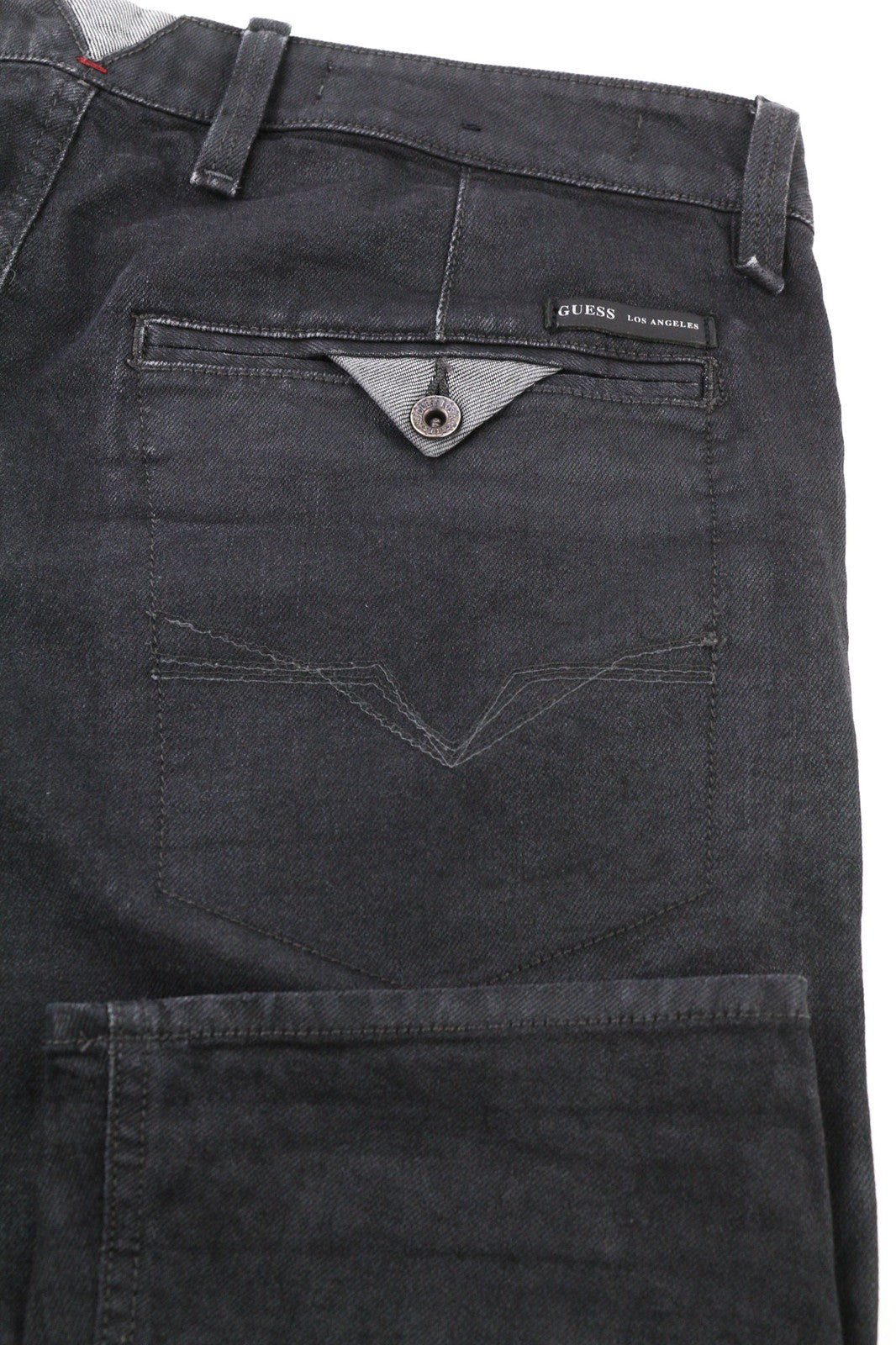 GUESS Tylor Men's W34 Black Stretch Cotton Twisted Slim Button-Fly Jeans