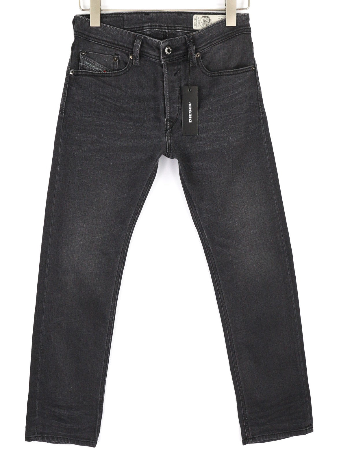 DIESEL Waykee 0859X Men's Jeans W27/L30 Dark Straight Regular Stretch Button