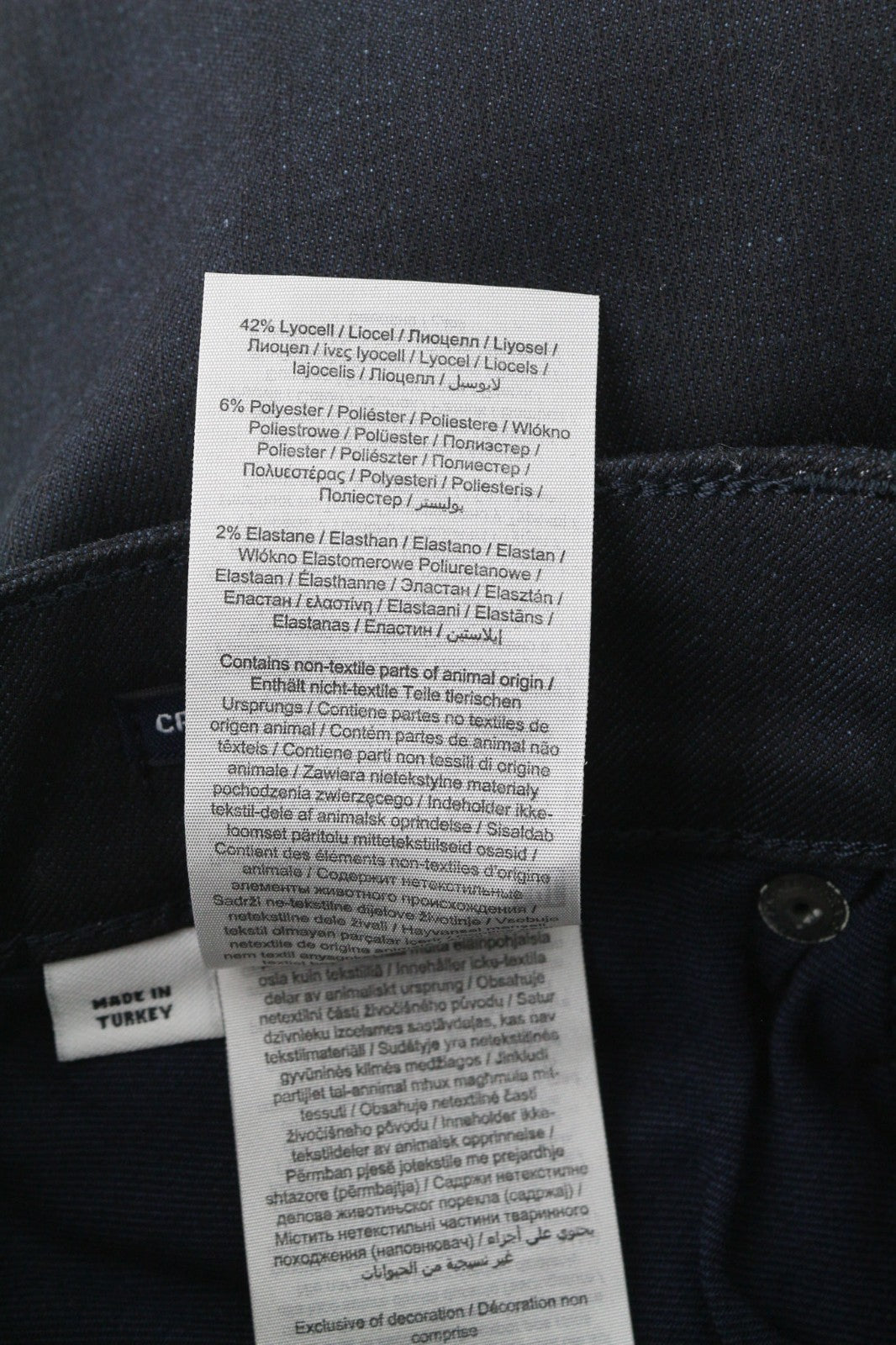 JACK & JONES Tim Men's W27/L32 Black Cotton Stretch Slim Straight Button Jeans