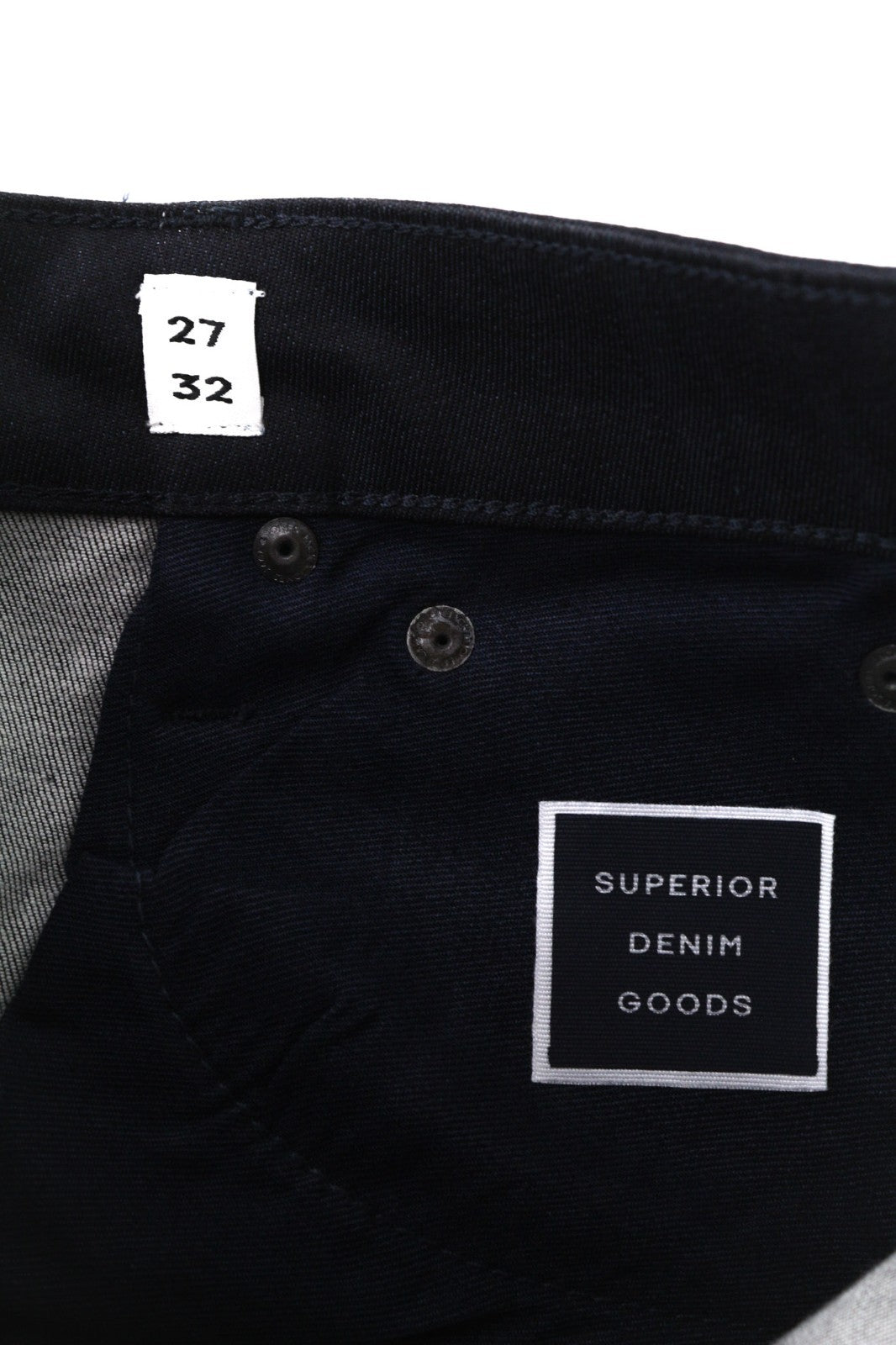 JACK & JONES Tim Men's W27/L32 Black Cotton Stretch Slim Straight Button Jeans