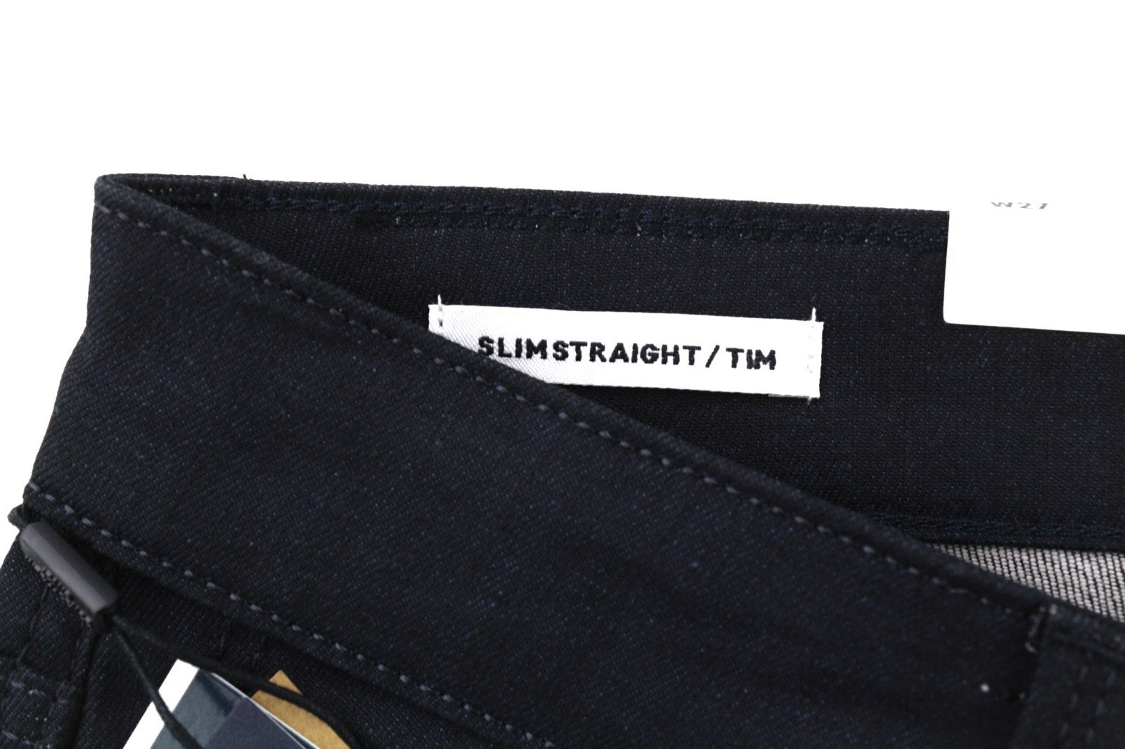 JACK & JONES Tim Men's W27/L32 Black Cotton Stretch Slim Straight Button Jeans