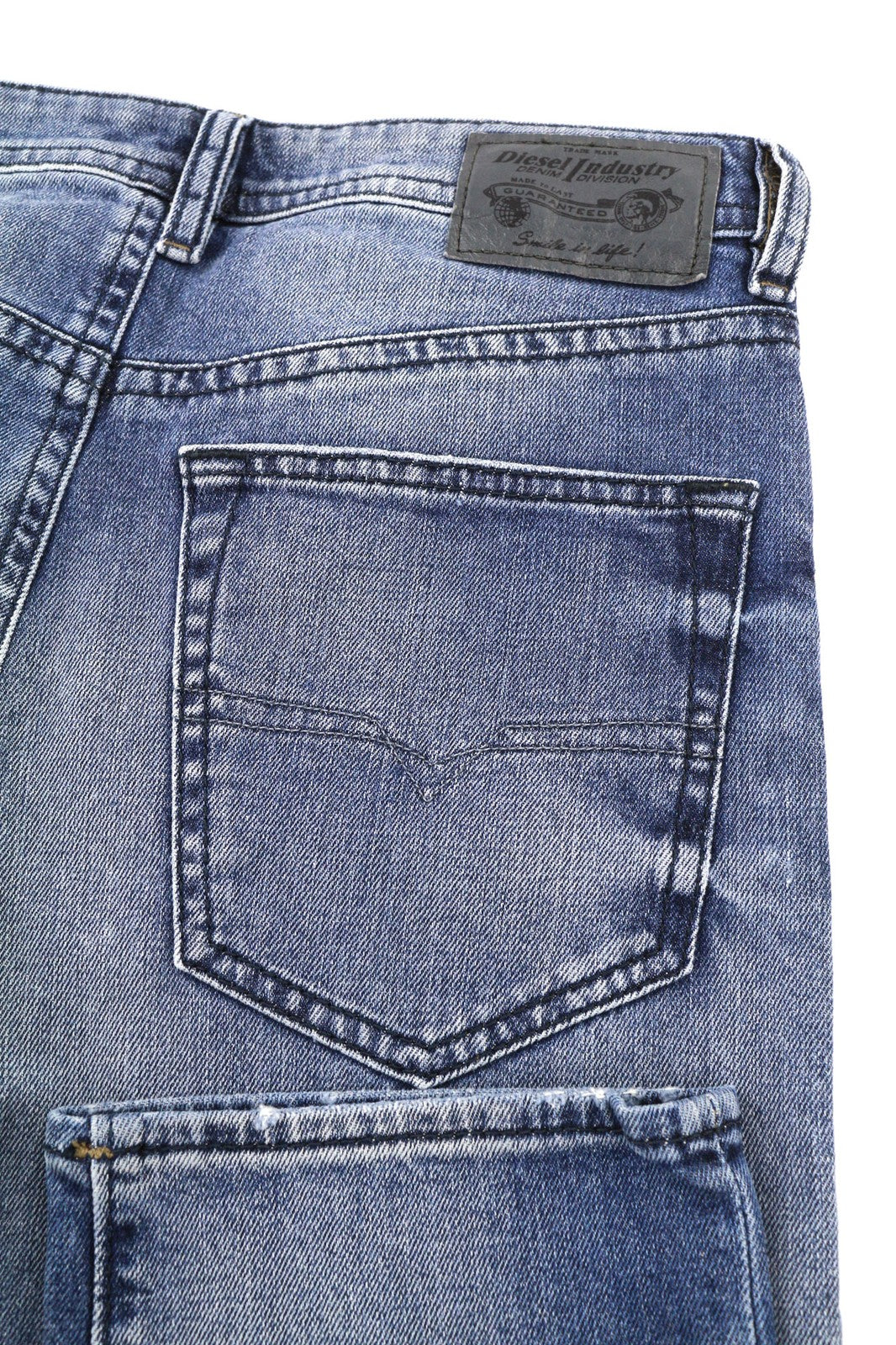 DIESEL Buster 0853P Men's Jeans W27/L30 Blue Washed Slim Tapered Stretch