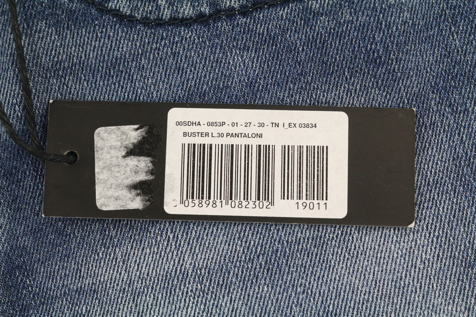 DIESEL Buster 0853P Men's Jeans W27/L30 Blue Washed Slim Tapered Stretch