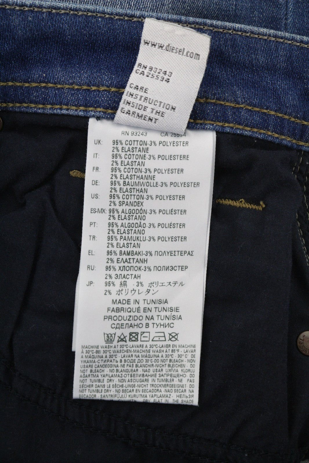 DIESEL Thommer-T 084RK vyriški džinsai W28 Jogg Sweat Slim Washed Blue Stretch 