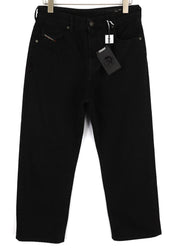 DIESEL D-Reggy 009RL Women's Jeans W29/L30 Black Straight Zip Fly Mid-Rise