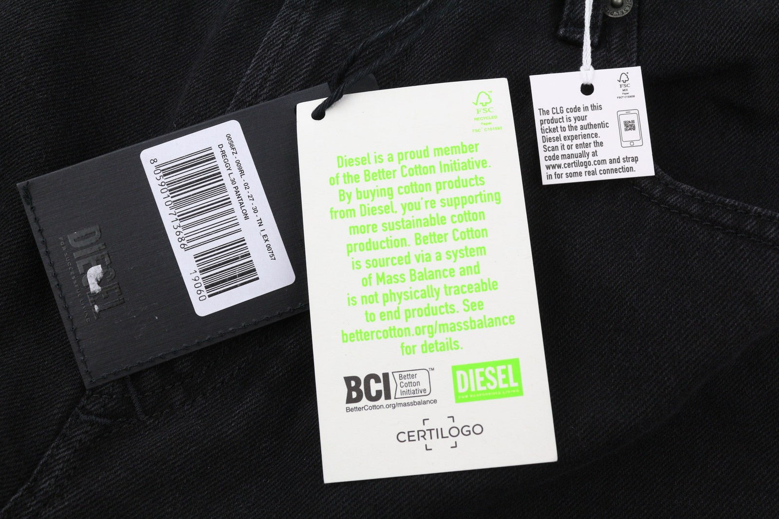 DIESEL D-Reggy 009RL Women's Jeans W27/L30 Black Straight Zip Fly Mid-Rise