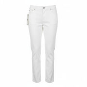 CIMARRON Claudie Women's W25 White Cotton Stretch Slim Fit Casual Trousers