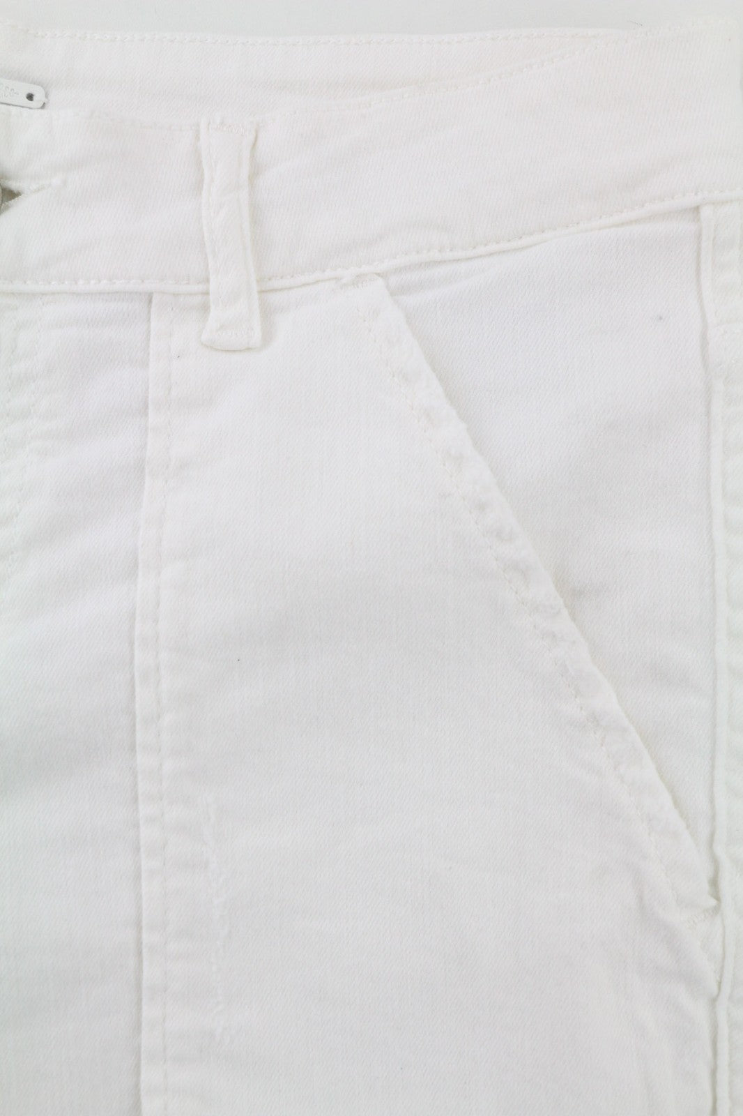 CIMARRON Claudie Women's W25 White Cotton Stretch Slim Fit Casual Trousers