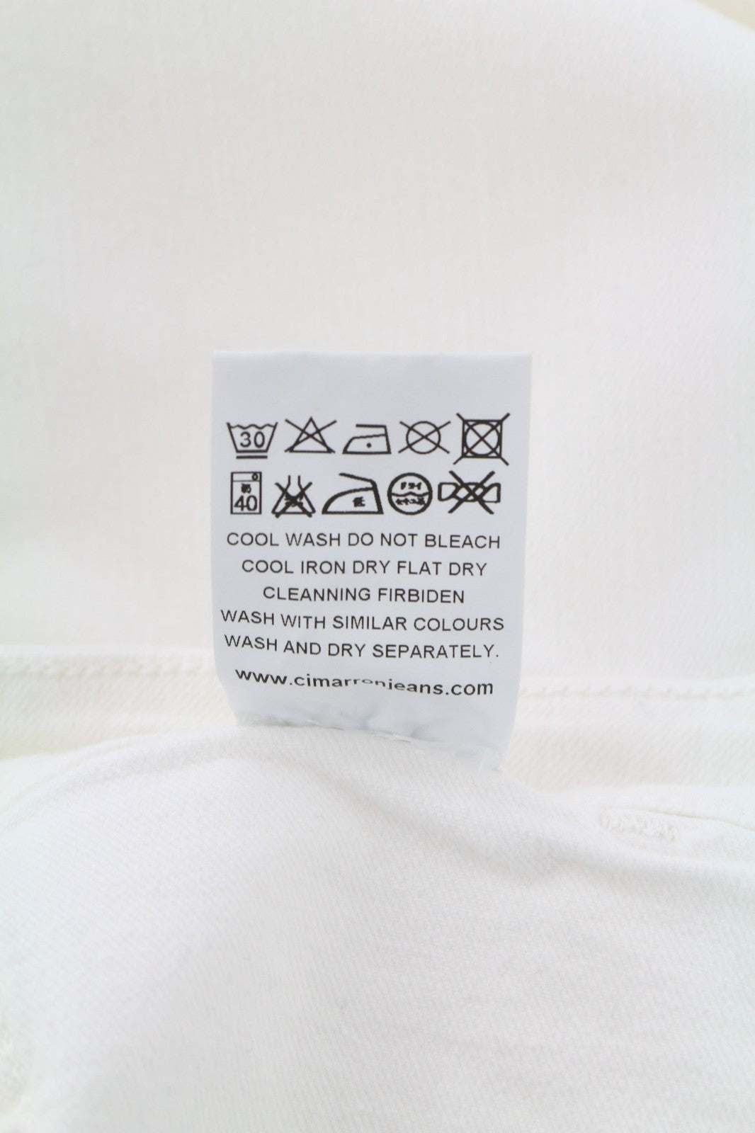 CIMARRON Claudie Women's W25 White Cotton Stretch Slim Fit Casual Trousers