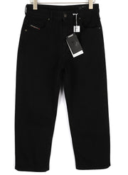 DIESEL D-Reggy 009RL moteriški džinsai W28/L30 juodi tiesūs užtrauktukai, vidutinio liemens