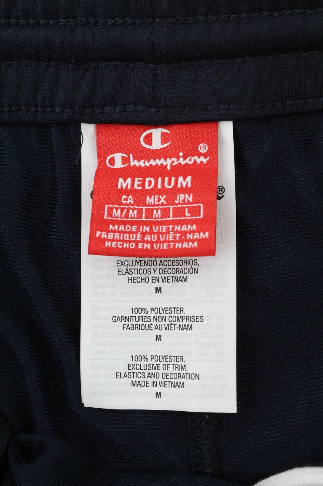 CHAMPION 214422 Men's Trousers M Navy Blue Pull-On Jogger Sweatpants Casual