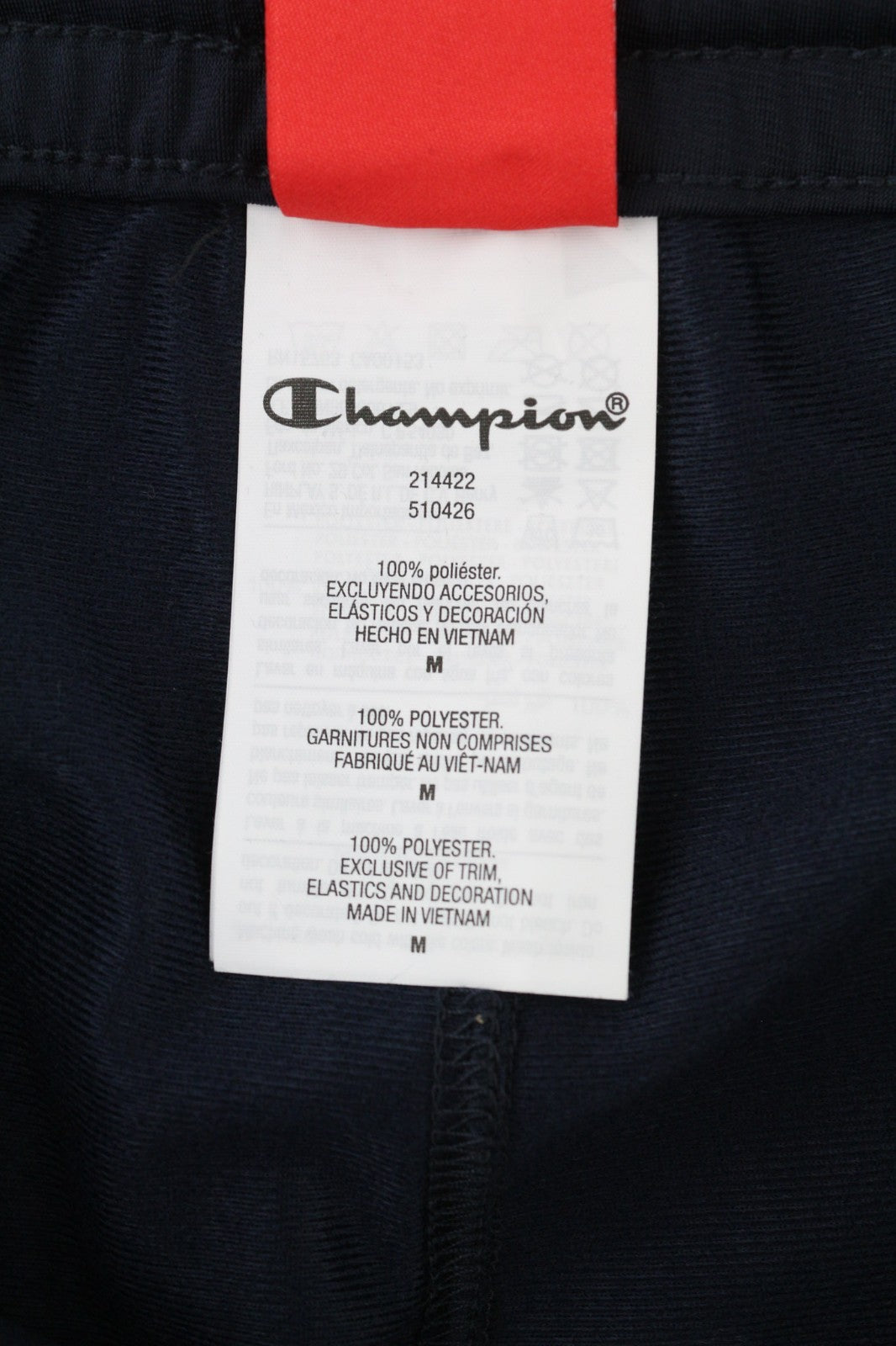 CHAMPION 214422 Men's Trousers M Navy Blue Pull-On Jogger Sweatpants Casual