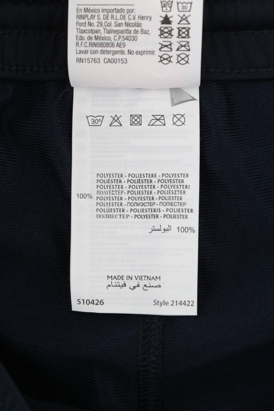 CHAMPION 214422 Men's Trousers M Navy Blue Pull-On Jogger Sweatpants Casual