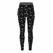 FRANKIE MORELLO Vidor Women's Trousers 40 Black Star Print Slim Elastic Waist