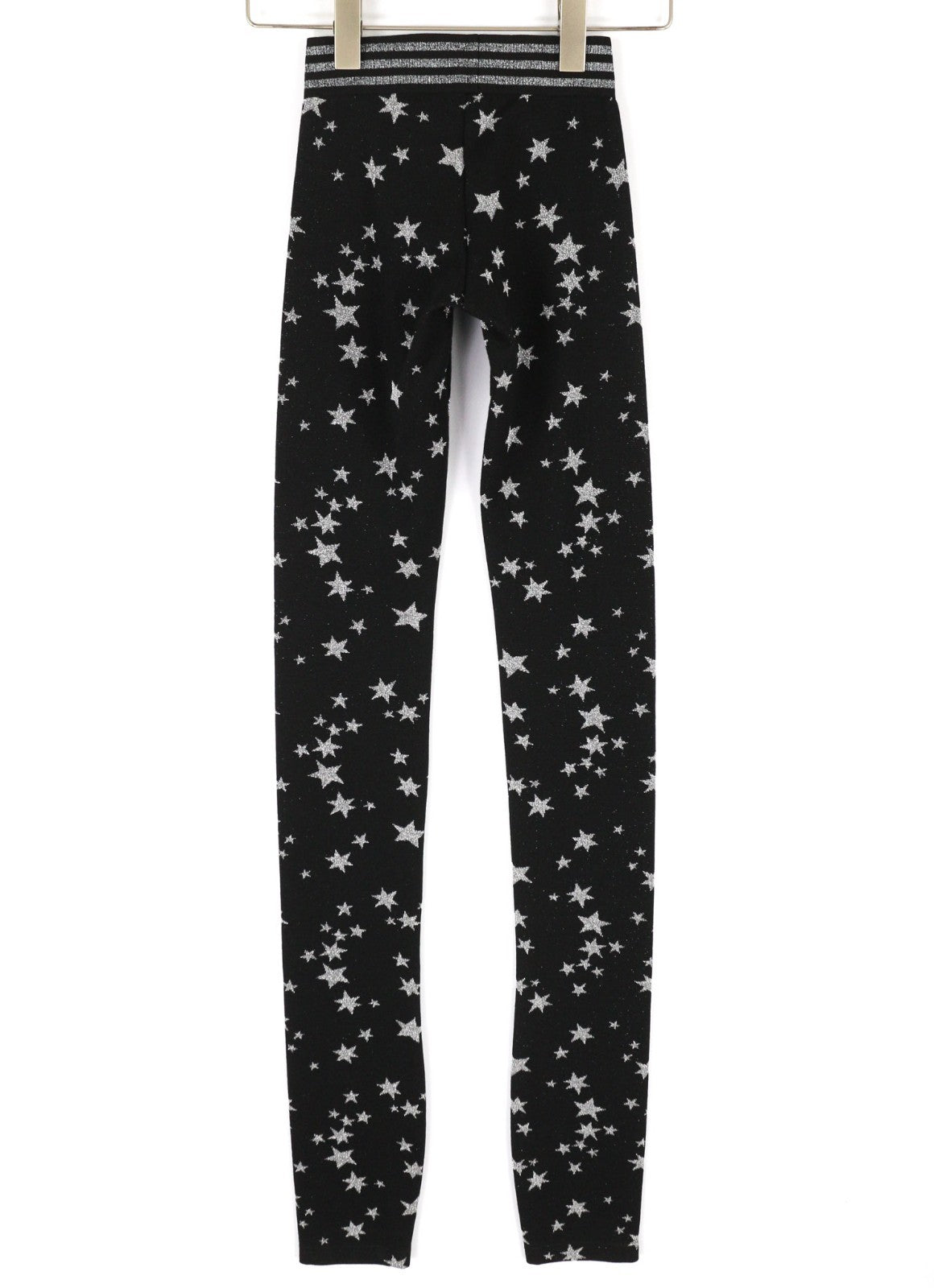 FRANKIE MORELLO Vidor Women's Trousers 40 Black Star Print Slim Elastic Waist