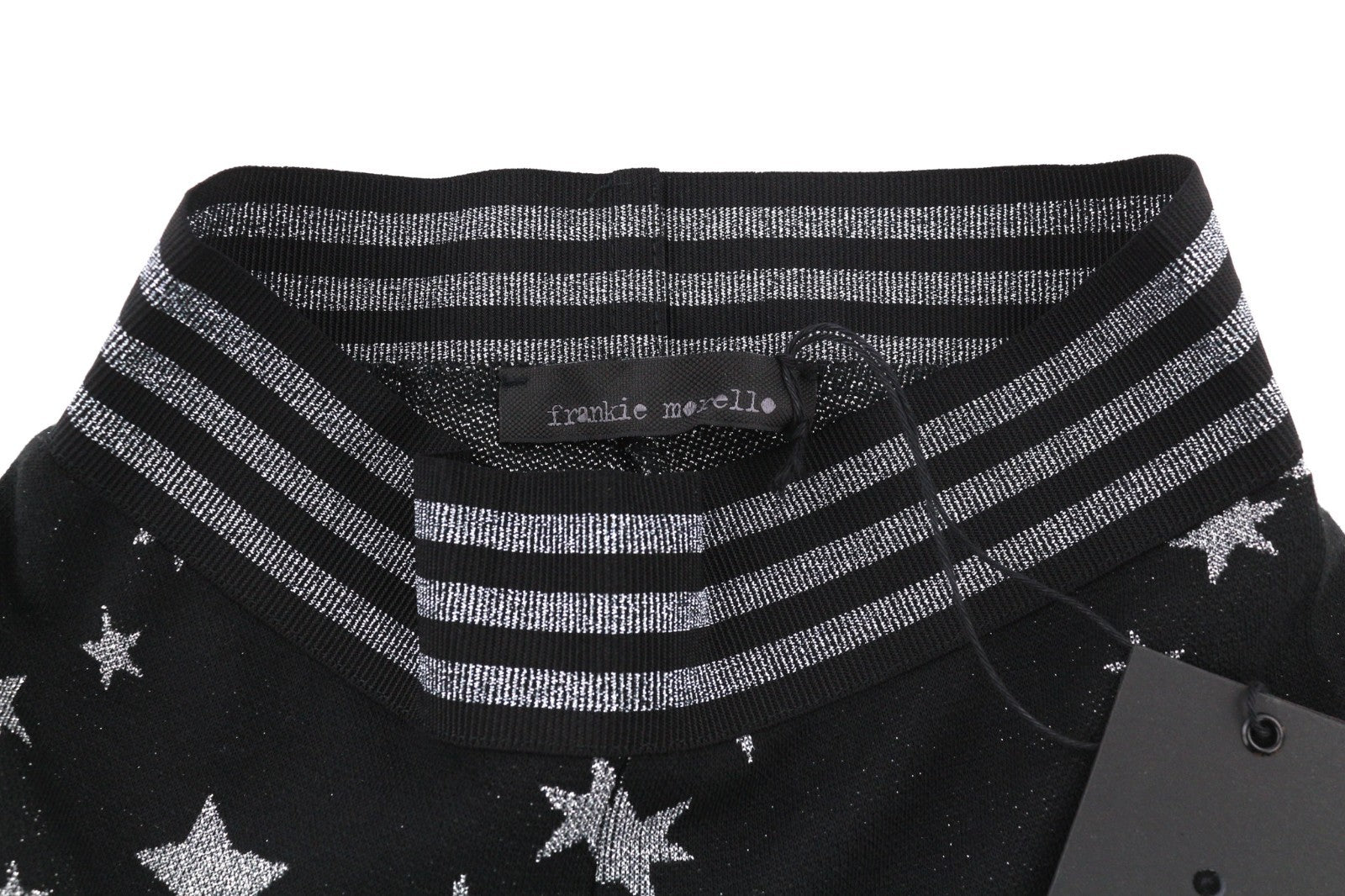 FRANKIE MORELLO Vidor Women's Trousers 40 Black Star Print Slim Elastic Waist