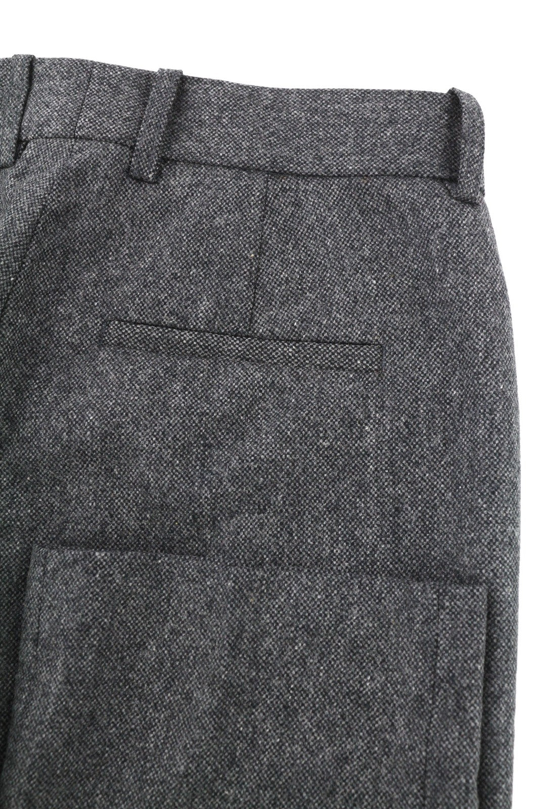 SANDRO Loi Gris Women's Trousers 36 Melange Wool Blend Zipped Slim Taper RRP225