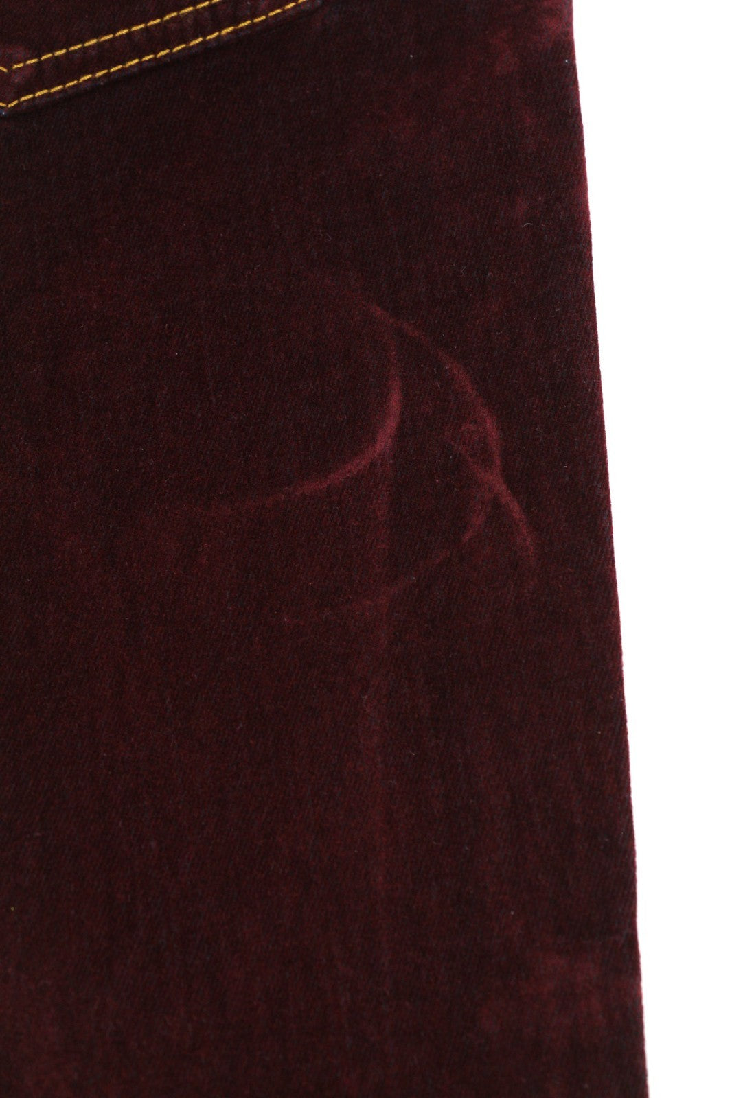 LUISA SPAGNOLI Obelix Women's Trousers 46 Burgundy Velour Slim Zipped Style