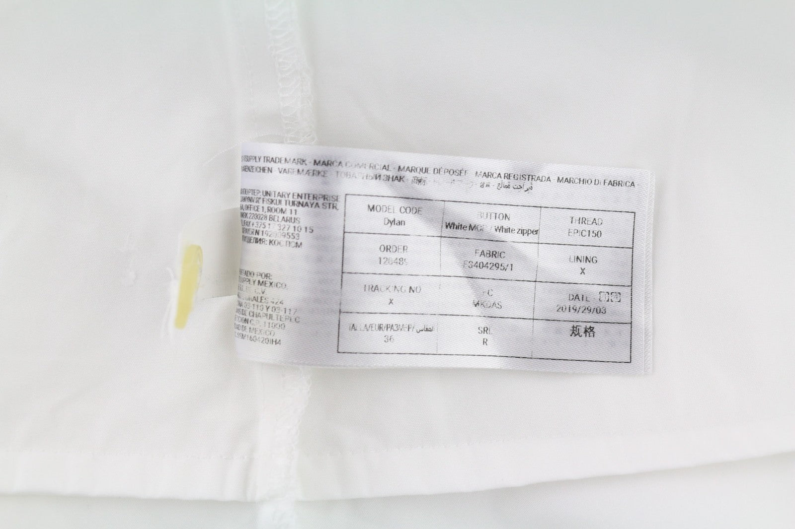 SUISTUDIO Dylan Women's Dress UK10 White Cotton Long Sleeve Crew Neck Short Logo