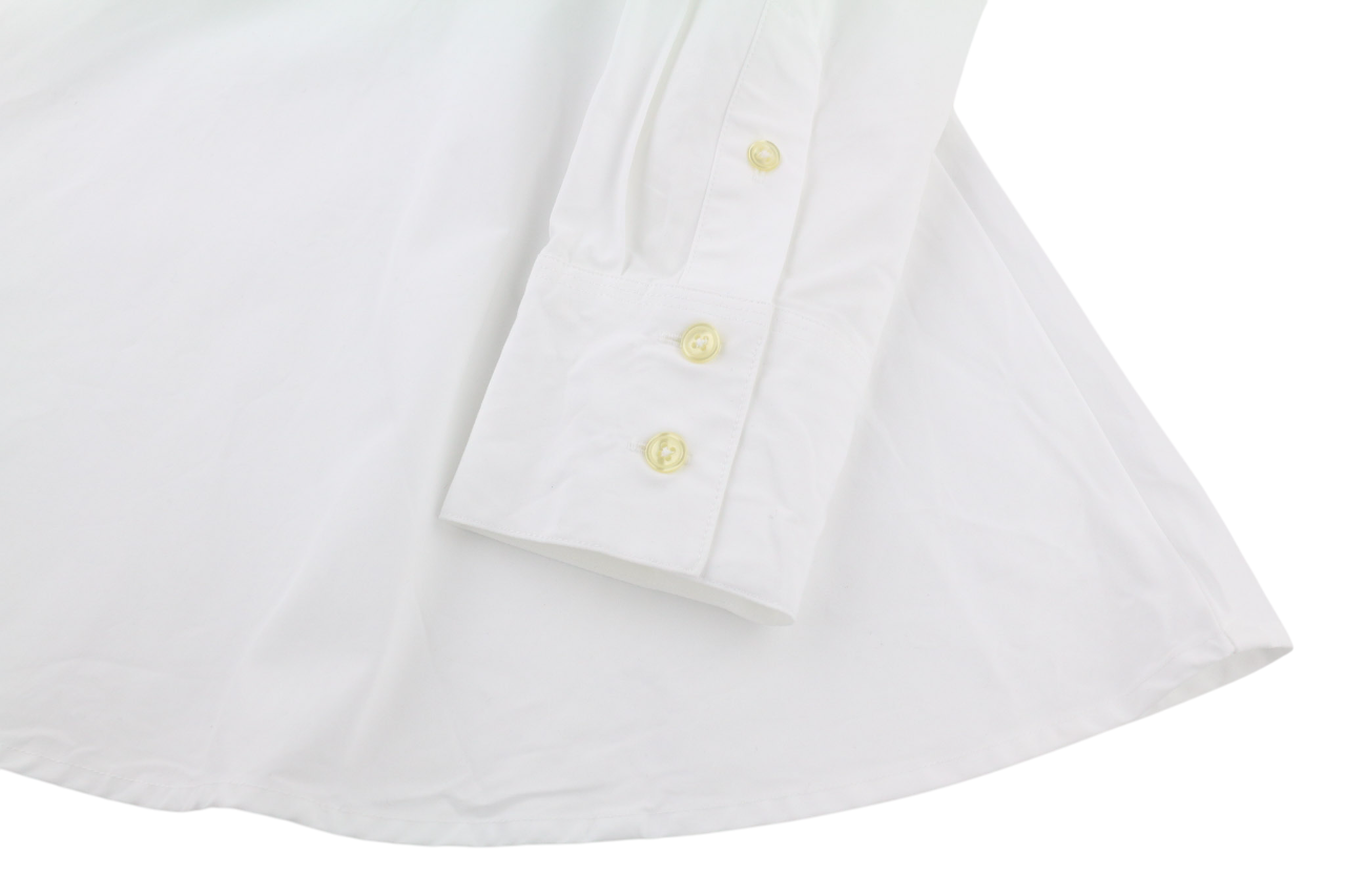 SUISTUDIO Dylan Women's Dress UK10 White Cotton Long Sleeve Crew Neck Short Logo