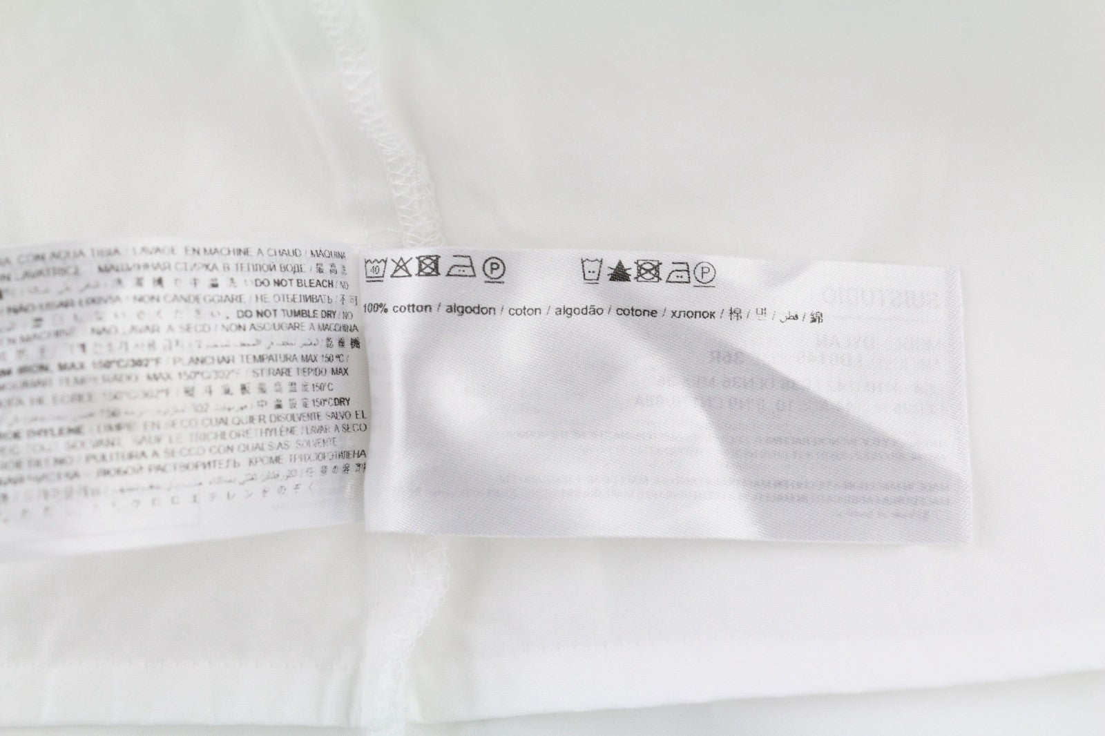 SUISTUDIO Dylan Women's Dress UK10 White Cotton Long Sleeve Crew Neck Short Logo