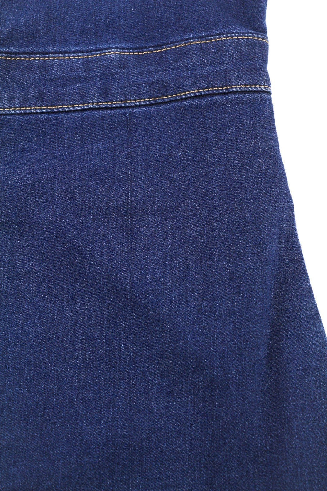 PULL&BEAR Women's Dress L Blue Denim Sleeveless V-Neck Button Pocket Short