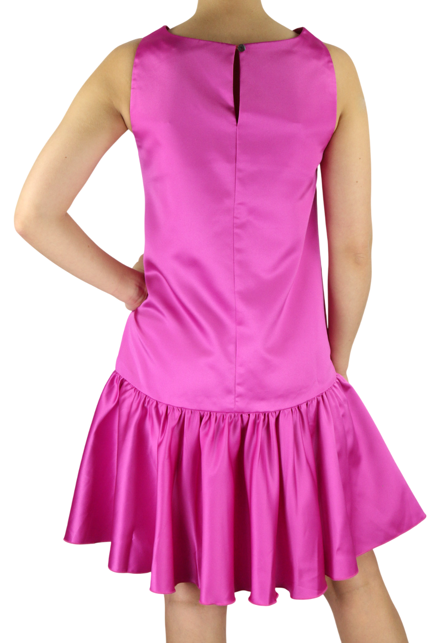 GUGLIELMO CAPONE Women's Dress ~S Purple Sleeveless Crew Neck Short Classic Logo