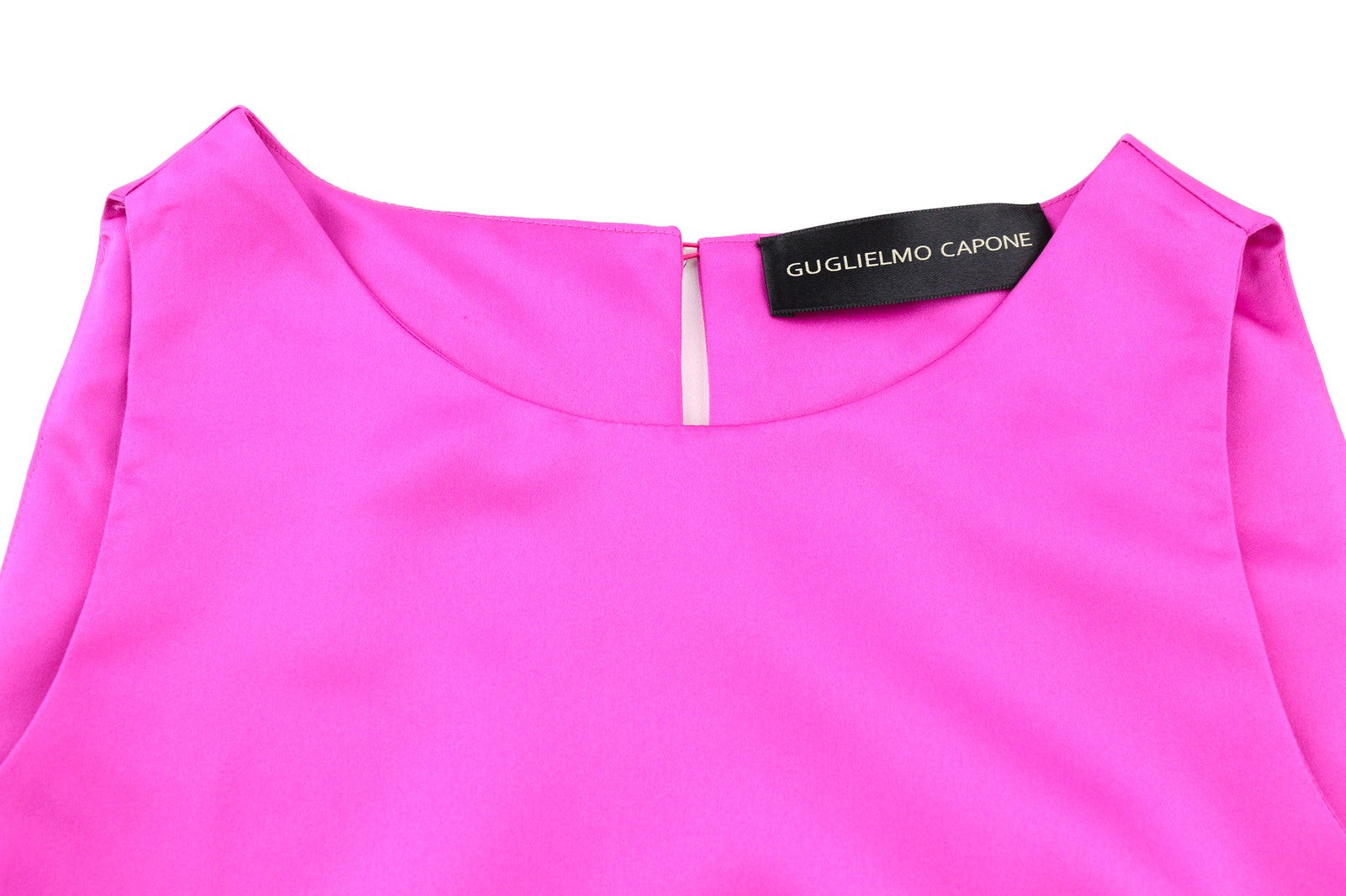 GUGLIELMO CAPONE Women's Dress ~S Purple Sleeveless Crew Neck Short Classic Logo