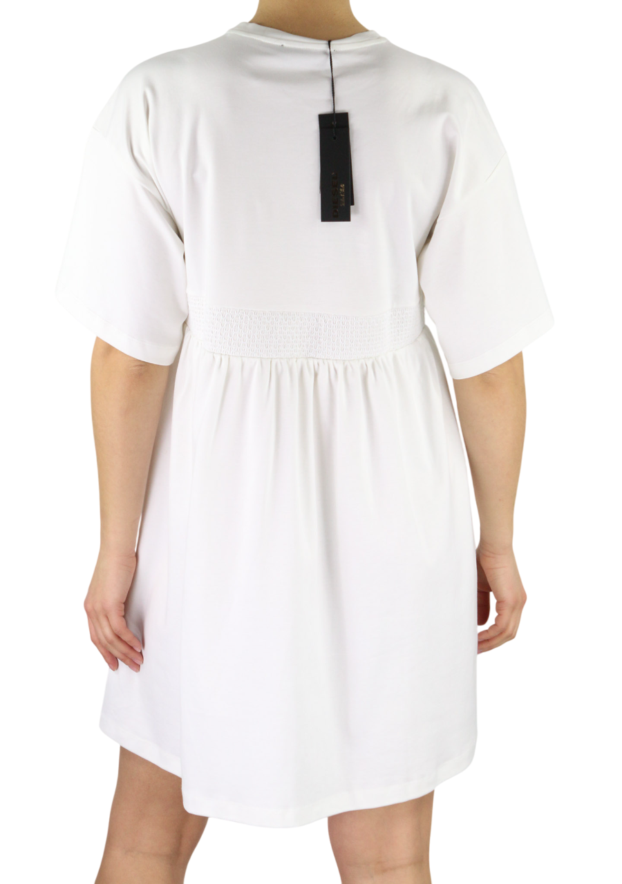 DIESEL Bgtih Women's Dress XS Black Gold Embroidered Crew Short Sleeve Mini