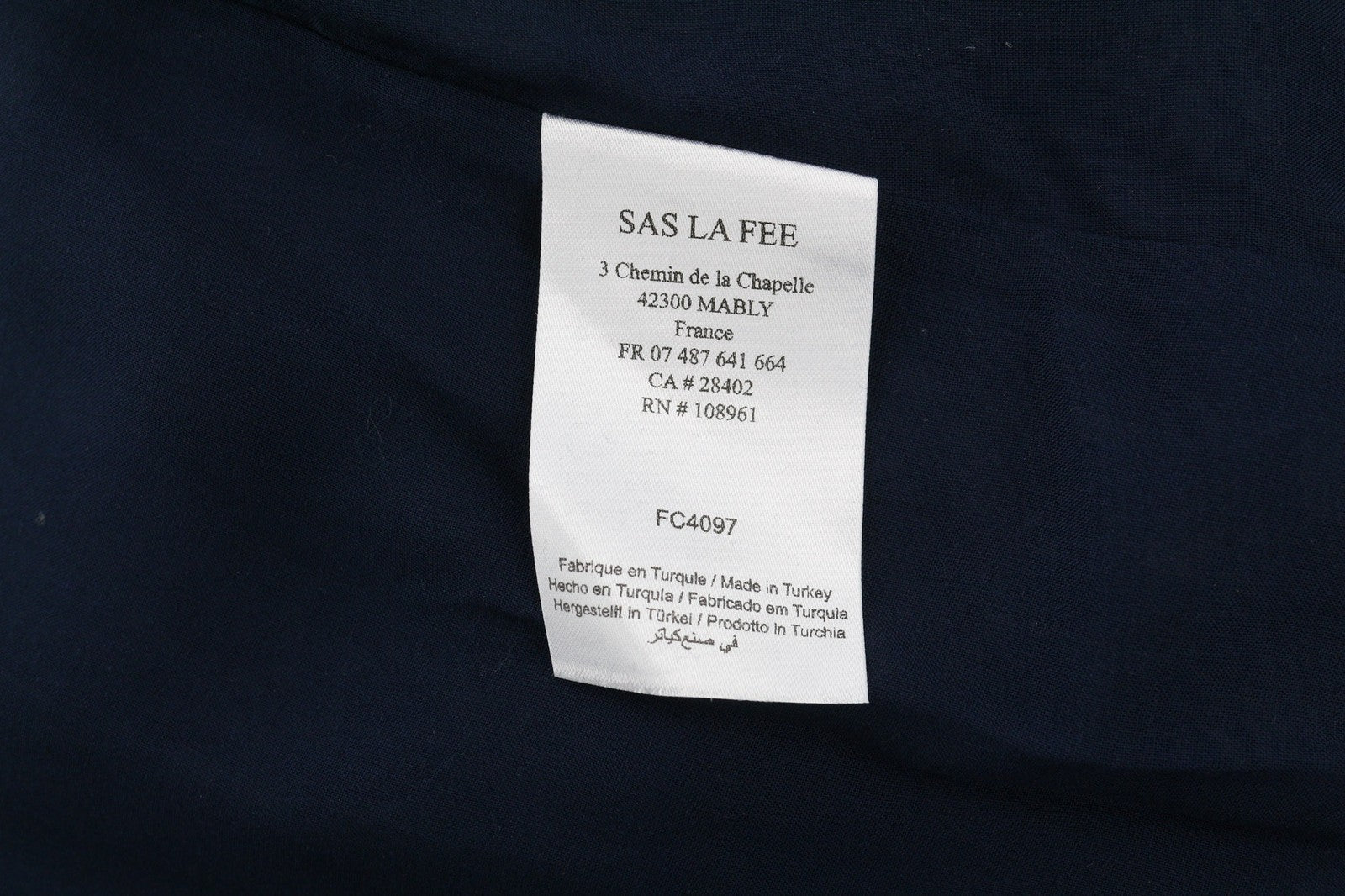 LA FE MARABOUTE Women's Dress 38 Floral V-Neck Short Sleeve 1/4 Button Short