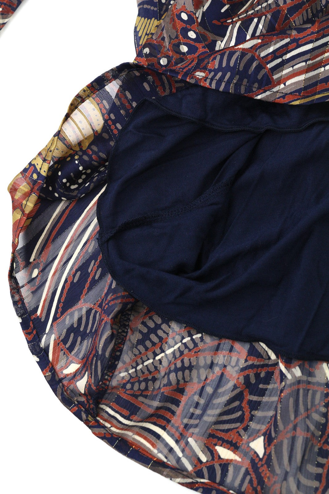 LA FE MARABOUTE moteriška suknelė, 38 cm, marginta ilgomis rankovėmis, V formos iškirpte, elastingu juosmeniu. 