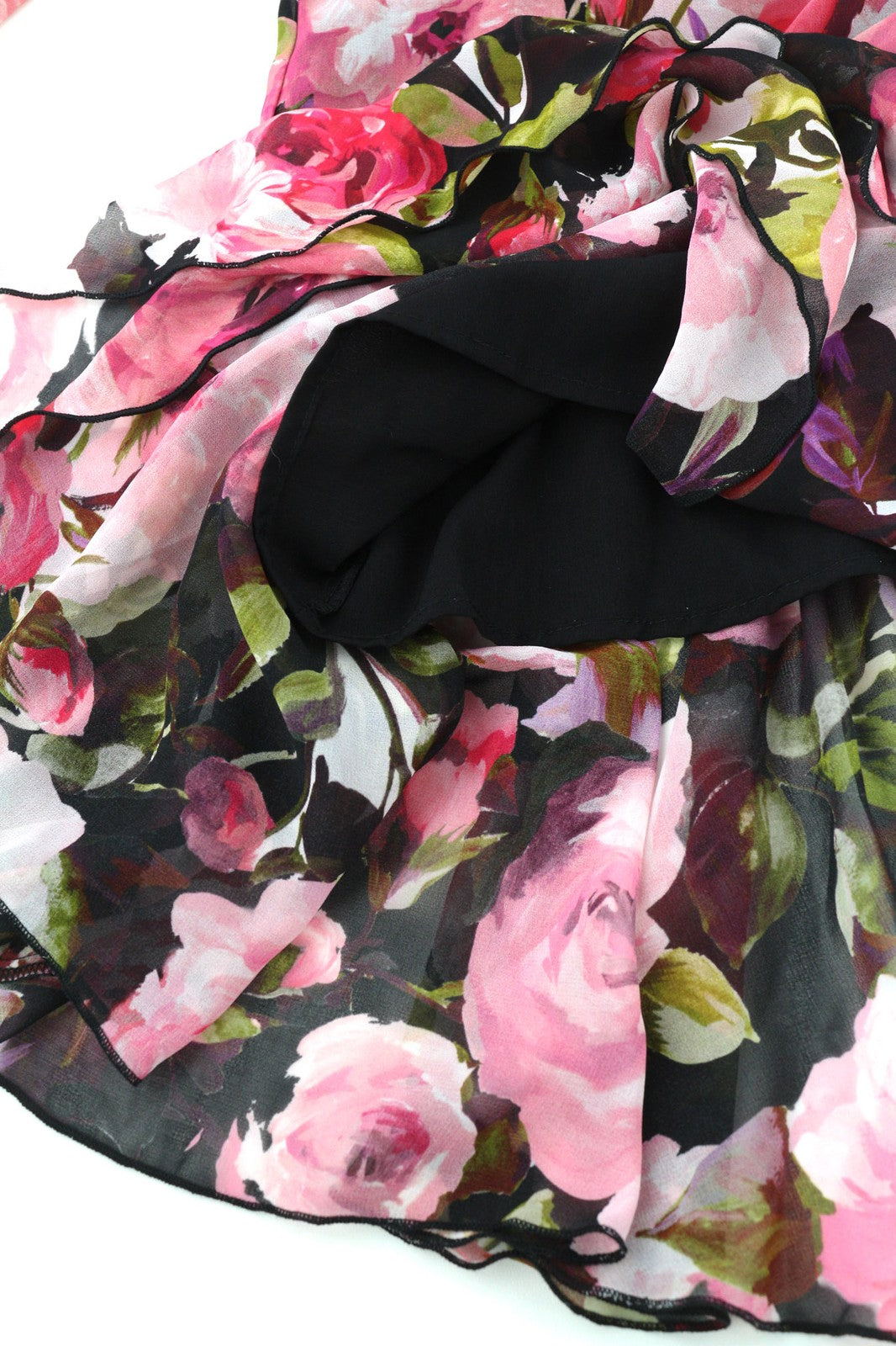 LIU JO Volant Women's Dress 40 Floral V-Neck Long Sleeve Lined Zipped Short Logo